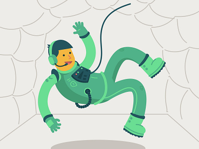 In Training Astronaut astronaut character character design flat flat design flat illustration illustration space training