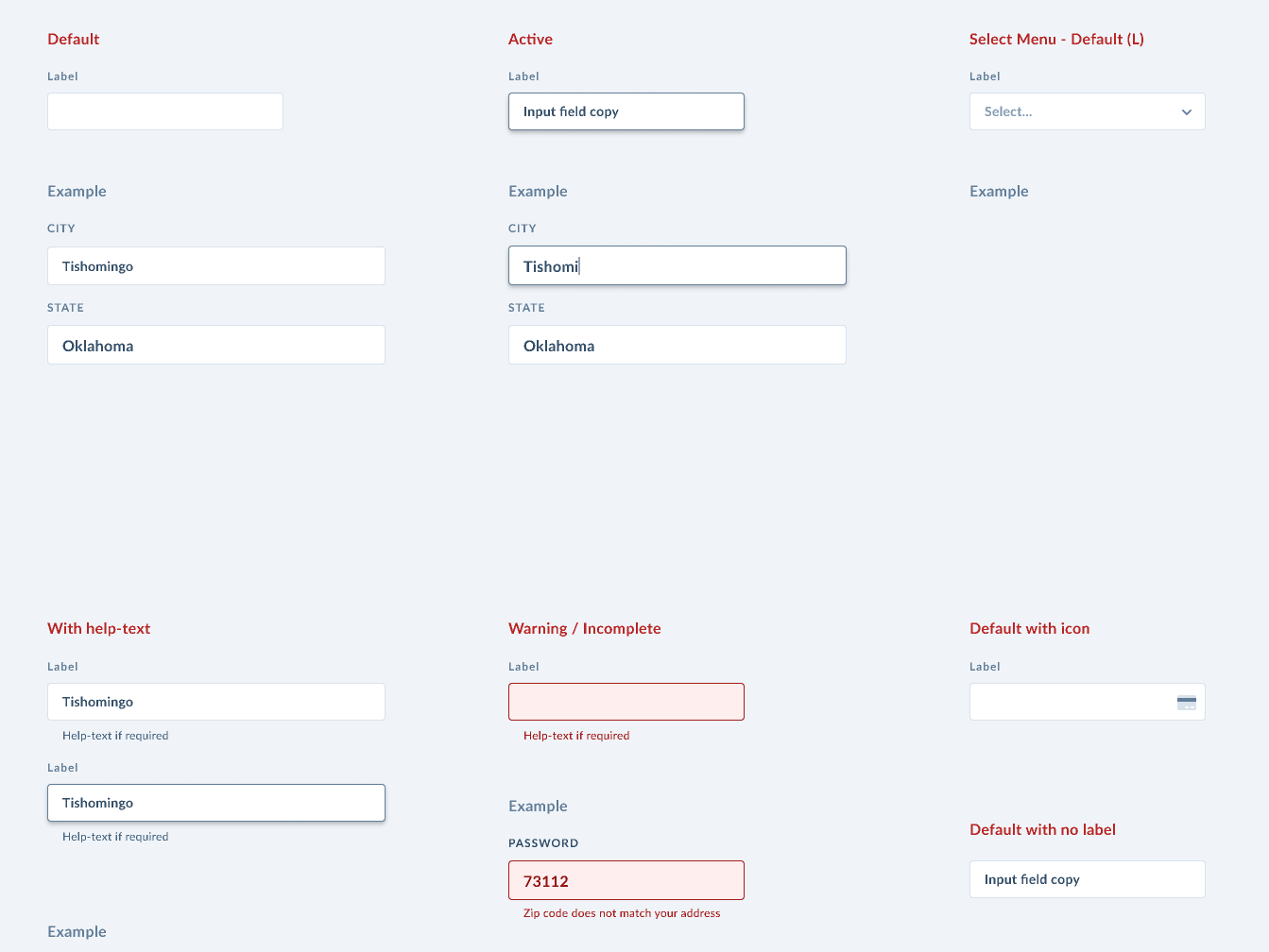 Form Fields by Reed Ellard on Dribbble