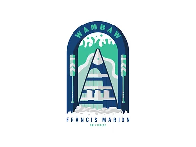 Wambaw Creek Trail canoeing create design drawing explore graphic design illustration kayaking paddle sitcker ui ux vector water