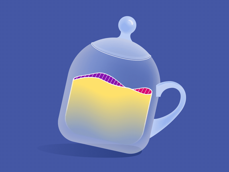 Colorful magic water cup water wave