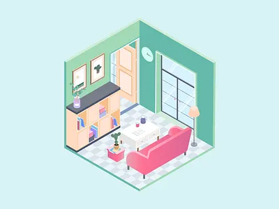 2.5D illustration - small house