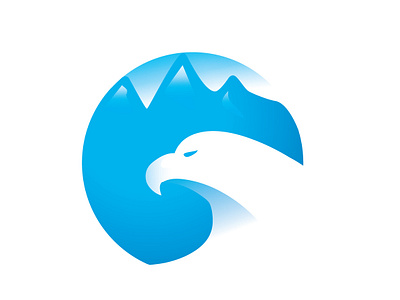 Mountain Eagle app blue corporate design eagle flying hills identity illustration ilustration logo logo design logotype mountain ui ux vector