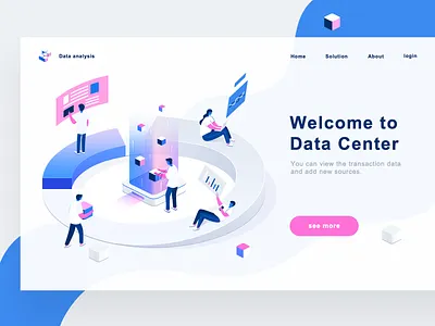 Data 3d data illustration people web