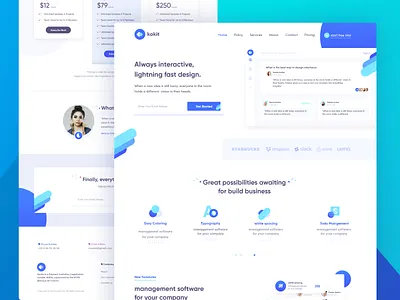 Kokit- SaaS Software & Digital Agency Template agency creabik creabik design envato free download freelance gradient illustration premium project theme themeforest ui uidesign ux