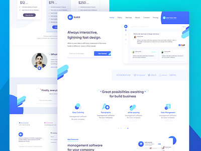 Kokit- SaaS Software & Digital Agency Template agency creabik creabik design envato free download freelance gradient illustration premium project theme themeforest ui uidesign ux