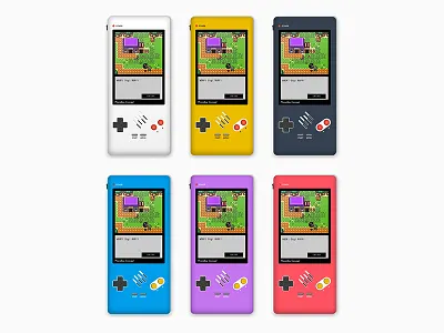 PhoneBoy Concept - Color Variations concept game game design gameboy gaming nintendo phone retro