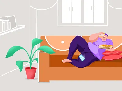 Online Food Delivery app app design character design home delivery illustration illustration ux ui pizza vector web