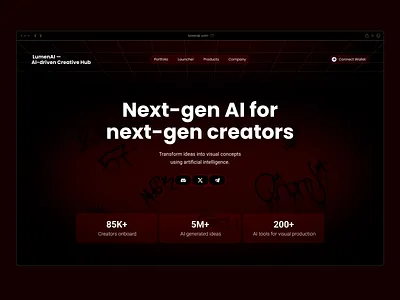 AI-Powered Creative Hub Platform ai interface ai powered creative hub data driven design metrics digital creators grid structure hub platform modern platform product design startup platform typography ui design ui strategy user onboarding ux concept ux design visual tool web interface website