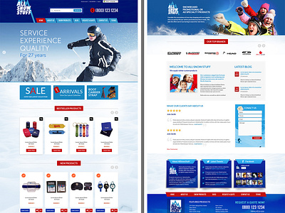 All snow stuff website layout design design mobile photoshop web design web layouts design webdesign website