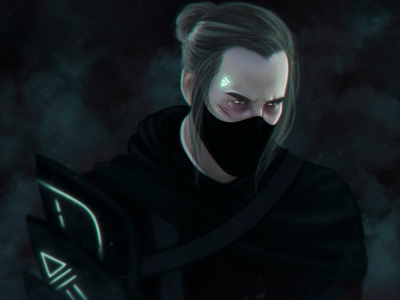 Cyberpunk Samurai Character Design character character design characterdesign concept cyberpunk design digital art digital illustration digital painting illustration neon samurai