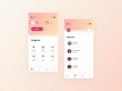 Consultant App app app design application clean consultant design gradient light minimal typography ui uidesign ux