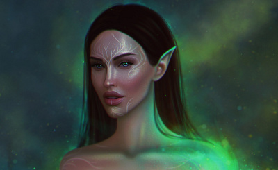 Elf Girl Character Design character character design characterdesign concept design digital art digital drawing digital illustration digital painting drawing elf elf girl girl illustration neon