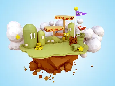 Low poly practice work c4d lowpoly 插图