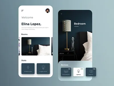 Smart Home App app clean colors conservation creative design designoweb designowebtechnologies easy services simple smart smart home ui ux website