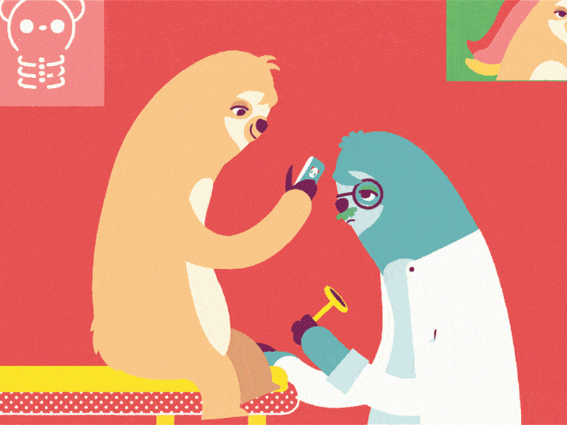 WWF animation character design illustration motion motion design motiongraphics paresseux procastination sloth wwf