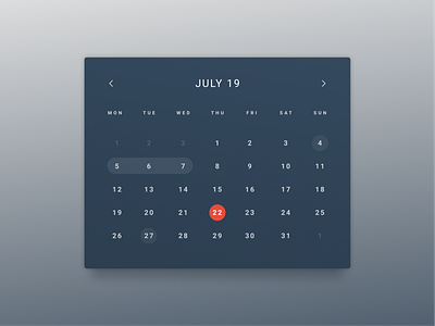 DailyUI 038 - Calendar 038 calendar dailyui dailyui 038 ui