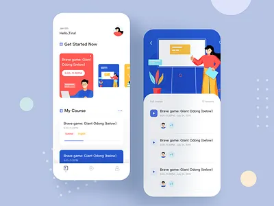 Education App 2 1 app design education app illustration online education ui