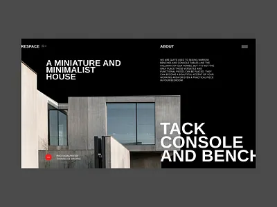 Respace article brutalist clean clear design component ui design desktop grid information interface minimal minimalism promo page typography ui website
