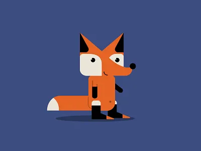 character design- Fox character flat design fox illustraion mascot design vector art
