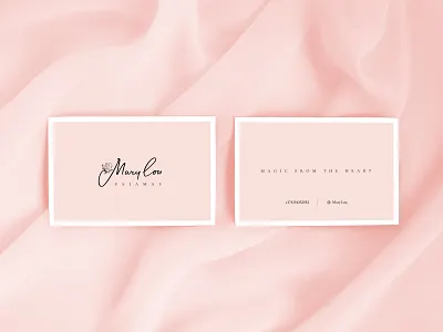Mary Lou, Business card - Sleepwear & Pajamas for Women branding business card calligraphy card dribbble identity lettering logo logotype