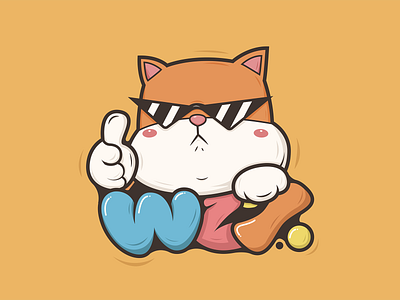 Cat illustration cat cute design illustration orange