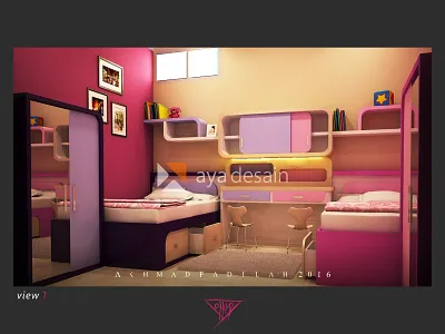 feminism bedroom design for twins. 3dsmax 3dvisualization interior design interiorcustom photoshop vray