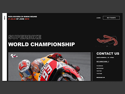 Daily UI Challenge Contact Us #28 2019 bike black challenge championship contact us cool cta dailyui design figma italy moto motorbike poster speedyg0nzalesart user experience web web design website