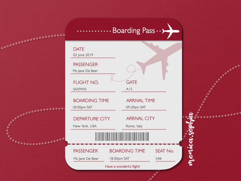024 Boarding Pass dailui daily 100 challenge dailyui024 dailyuichallenge