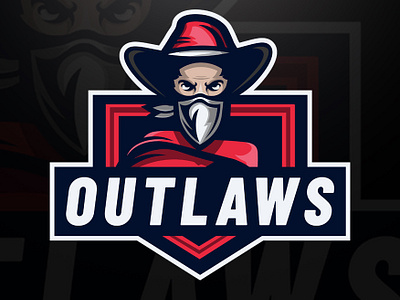 Outlaw Mascot Logo design brand branding design esports esports logo for sale gamer icon illustration logo mascot mascot design mascot logo sport sports brand sports logo streamer team team logo vector