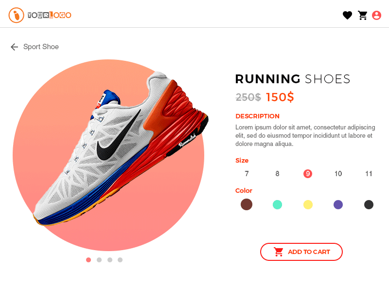 Style your Footwear through an E-commerce website add to cart auxesis infotech branding color scheme design e commerce e commerce design gif motiongraphics photoshop responsive design shoes theme design ui ux web design website