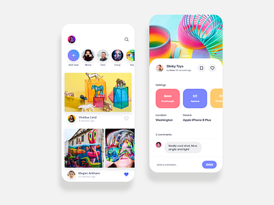 Photographer App app art burak clear color design flat mobile mobile app photo photographer product simple ui ux