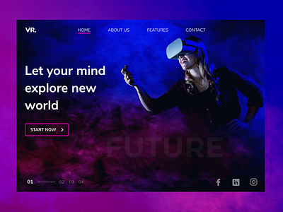 VR Landing Page gradient design gradients landingpage sketch ui ux ui design visual design vr vr landing page webpage