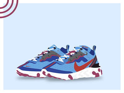 Nike React Element draw drawing element illustration illustration art illustrations nike react vector vectorart