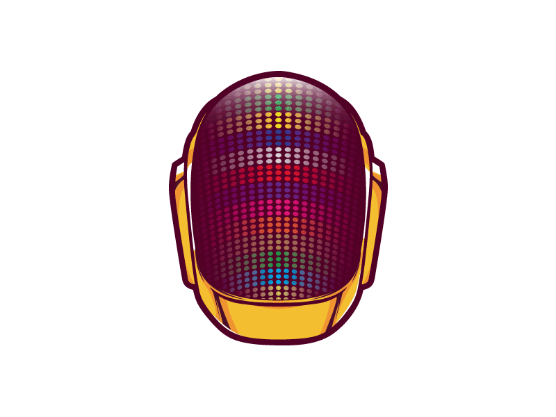Guy Manuel - Daft Punk Helmet daft punk design get lucky gif helmet illustration vector