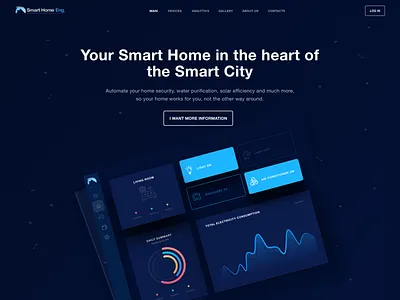 Main page concept/ Smart home security art clean design colors concept dark theme graphic design interface minimalism security ui ui ux ux web webdesign
