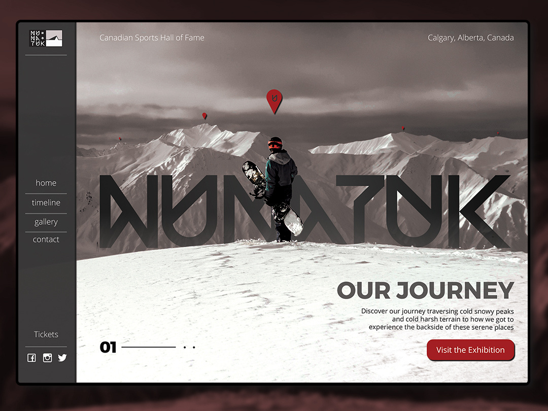 Example of Nunatuk Landing Page