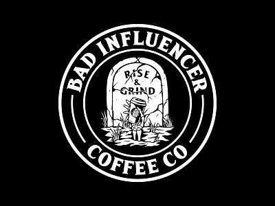 Bad Influencer badge design branding coffee design illustration logos vector