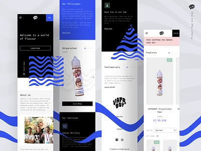 VaprBoy - Mobile 💨🚬 blue design juice mobile smoke ui ux vapro wave web