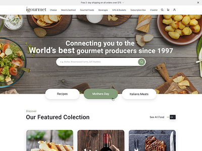 Igourmet design esolzwebdesign igourmet illustration ui web design websites
