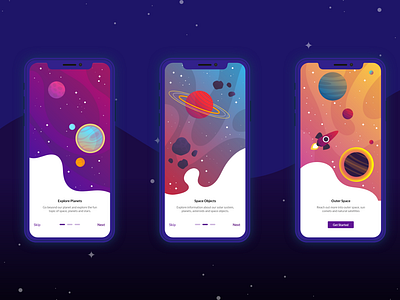 Walkthrough astronomy concept design mobileappdesign uidesign walkthrough