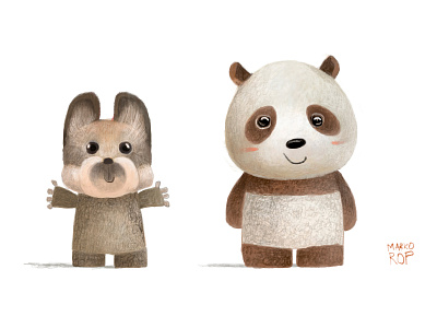 ili pika and brown panda