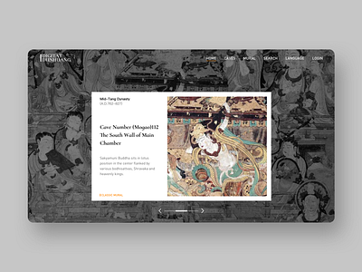 Dunhuang Art The Grottoes art history mural typesetting ui ux web web design