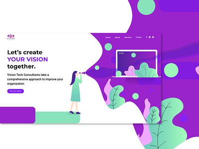 VTM adobe xd gradients home screen illustraion illustrator ui design ux vector illustration web design web design agency
