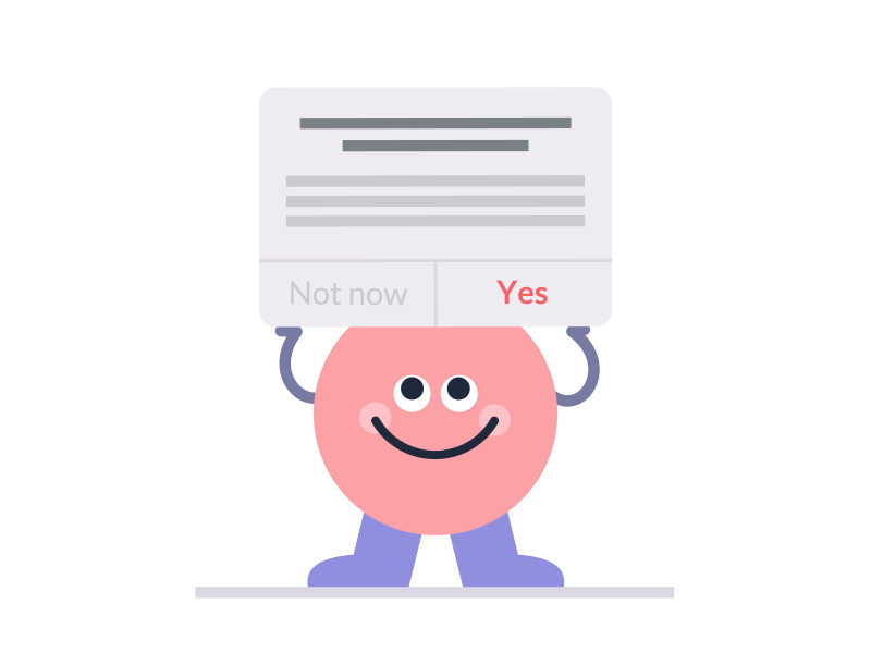 Allow Access to Camera 2d animation app baby app character character design creative design flat gif illustration motion design permission tick vector