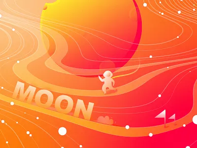 Moon app design illustration logo ui ux