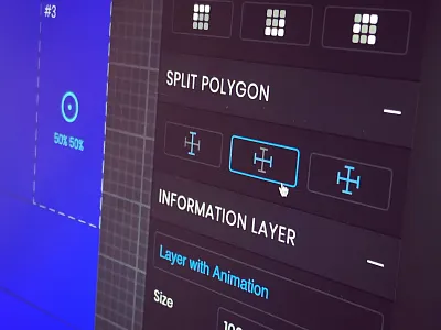 Split Polygon animator appdesign components development interface javascript mosaica mosaicaproject mosaicastudio ui uidesign uidesigner userexperience userinterface ux uxdesign webapp webdesign webinterface wip