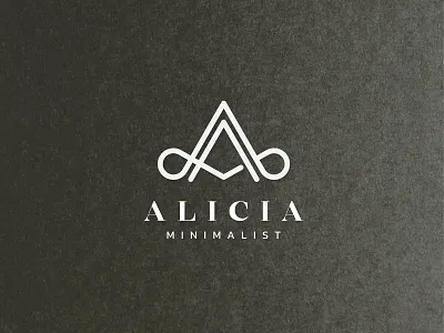 A Minimalist brand identity branding design elegant logo minimalist modern monogram monoline simple typography