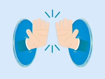 Portal Five! branding design hand hi 5 high 5 icon illustration portal space