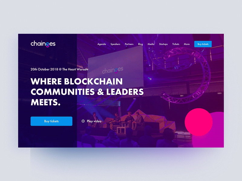 Chainges Website Concept concept cryptocurrency design gif landing page principle ui ux web website