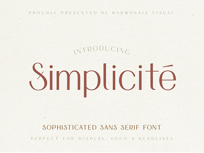 Simplicité – Simple & Elegant Font font freebies